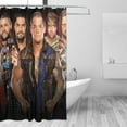 thumbnail image 2 of W-W-E Shower Curtain, Waterproof Bathroom Shower Curtains, Washable Cloth Shower Curtain With 12 Hooks, 72 "W X 72" L, 2 of 9