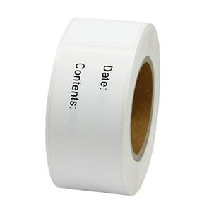Food Labels Dissolvable by Food Safe - Leaves No Adhesive Residue Dissolves  in Water in 30 Seconds Perfect for Reusable Containers - 500 Labels Per  Roll 