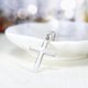 thumbnail image 3 of Collar con colgante de cruz AeraVida de plata esterlina 925, 46 cm, 3 of 6