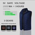 thumbnail image 4 of Chaleco térmico de 13 áreas para hombre, chaqueta térmica de invierno para mujer, chaqueta táctica con calentador Usb electrónico para hombre, chaleco térmico, abrigo cálido para el cuerpo 6XL oso de fresa Electrónica, 4 of 5