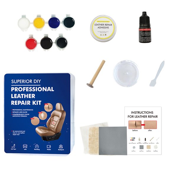 PPLoney Car Leather and Vinyl Repair Cream - Restore and Protect Furniture, Car Seats, Boots, Bags, and Upholstery - Easy to Use Leather Restoration Kit for Scratches and Damage