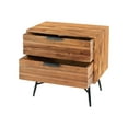 thumbnail image 2 of The Urban Port - Table de Nuit - Rectangulaire - Marron - base Noire, 2 of 6