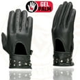 thumbnail image 6 of Milwaukee Leather MG7765 Women's Black Leather Gel Palm Open Wrist Motorcycle Hand Gloves W/ Stylish ‘Wrist Detailing’ Small, 6 of 8