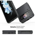thumbnail image 6 of for Samsung Galaxy Z Flip 4 Case (2022) with Hinge Protection, Sandstone Texture, Hard PC + Soft TPU Hybrid Protective Case for Galaxy Z Flip4 5G - Black/Dark Grey, 6 of 7