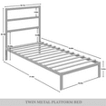 thumbnail image 6 of Castle Place Twin Metal Platform Bed In Brown, 6 of 7