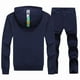 thumbnail image 2 of Chándal ajustado para hombre, conjunto cálido para correr, sudadera con capucha, 2 piezas, chándal deportivo, 2 of 5