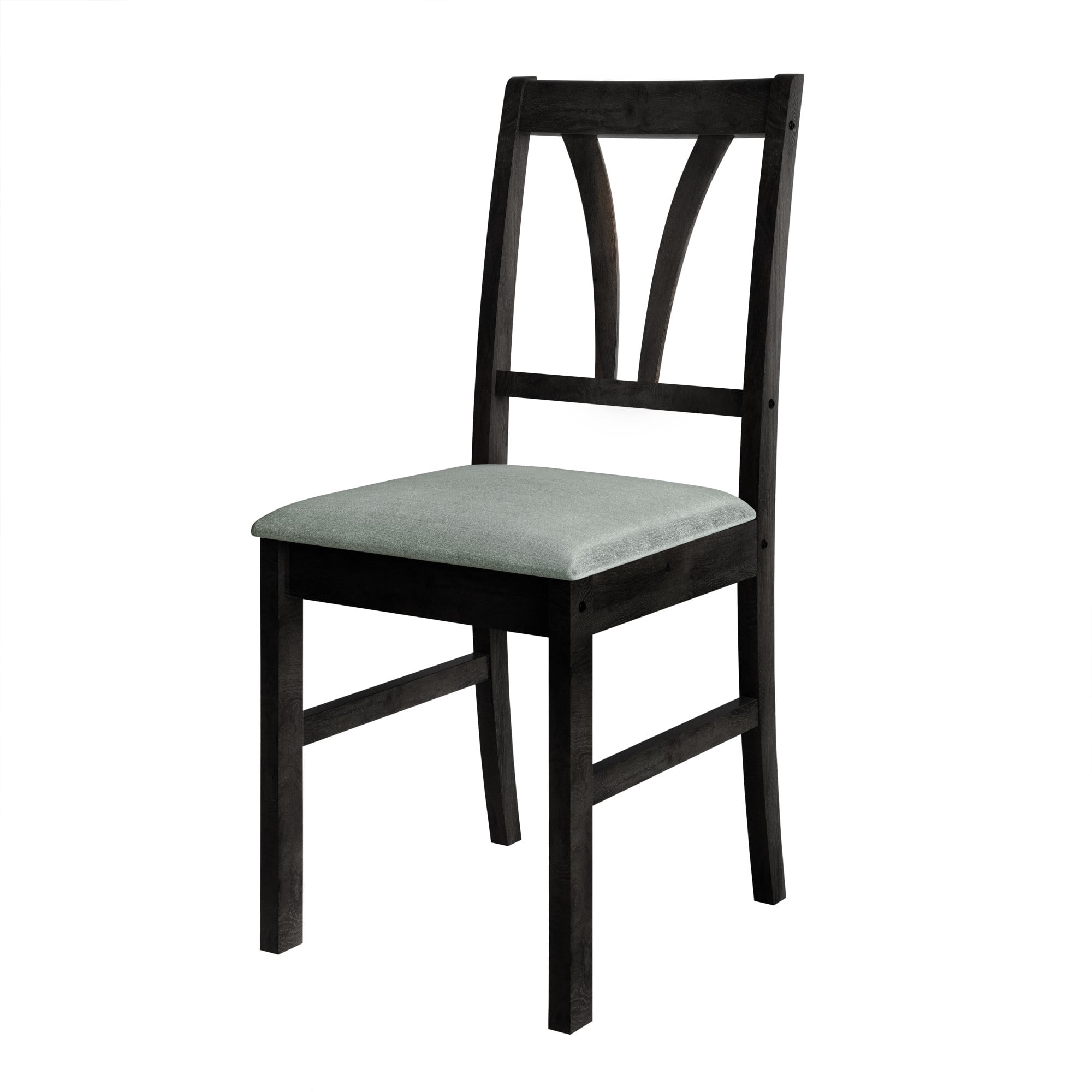 Home Design Dothan 4-Piece Counter Height Dining Chair Set with Padded Seats, Slat-Back Design, Sturdy Wood Frame, Modern Style, Black