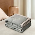 thumbnail image 4 of Qocolhg Solid Color Summer Cooler Quilt - Cooling Blankets for Hot Sleepers, Skin-friendly Plain Printed Washed Cotton Summer Quilt, Bedding Soft Coverlet Quilts for Kids, 43x59 inch, Gray, 4 of 8