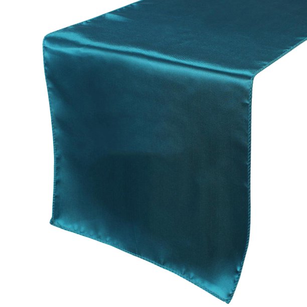 Mantel Liso para Decoración del Partido De Boda Azul Macarena Camino de mesa satinado