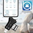 thumbnail image 3 of 4 in 1 External Card Reader USB Micro Sd & Tf Card Reader Adapter Compatible with Iphone/Ipad Mac/Android/Windows Pc, 3 of 5