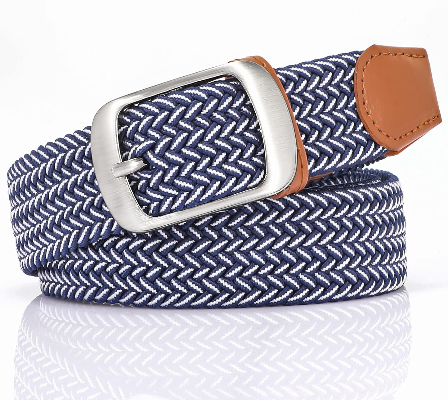 Braided Belt Stretch Belt for Men and Women Multicolored  display picture 3