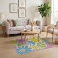 thumbnail image 3 of ODIKA 4'x6' Pastel Floral Palette Blossom Washable Area Rug Elegant Springtime Motif with Vibrant Petal Design Non-Slip, Chair-Friendly, Flatwoven for Home Office, Under Desk, 3 of 7