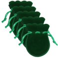 thumbnail image 1 of Bolsitas de Terciopelo VelvtyGreen 5Pzas Verde 7x9cm Terciopelo Bolsa en Forma de Calabaza., 1 of 1