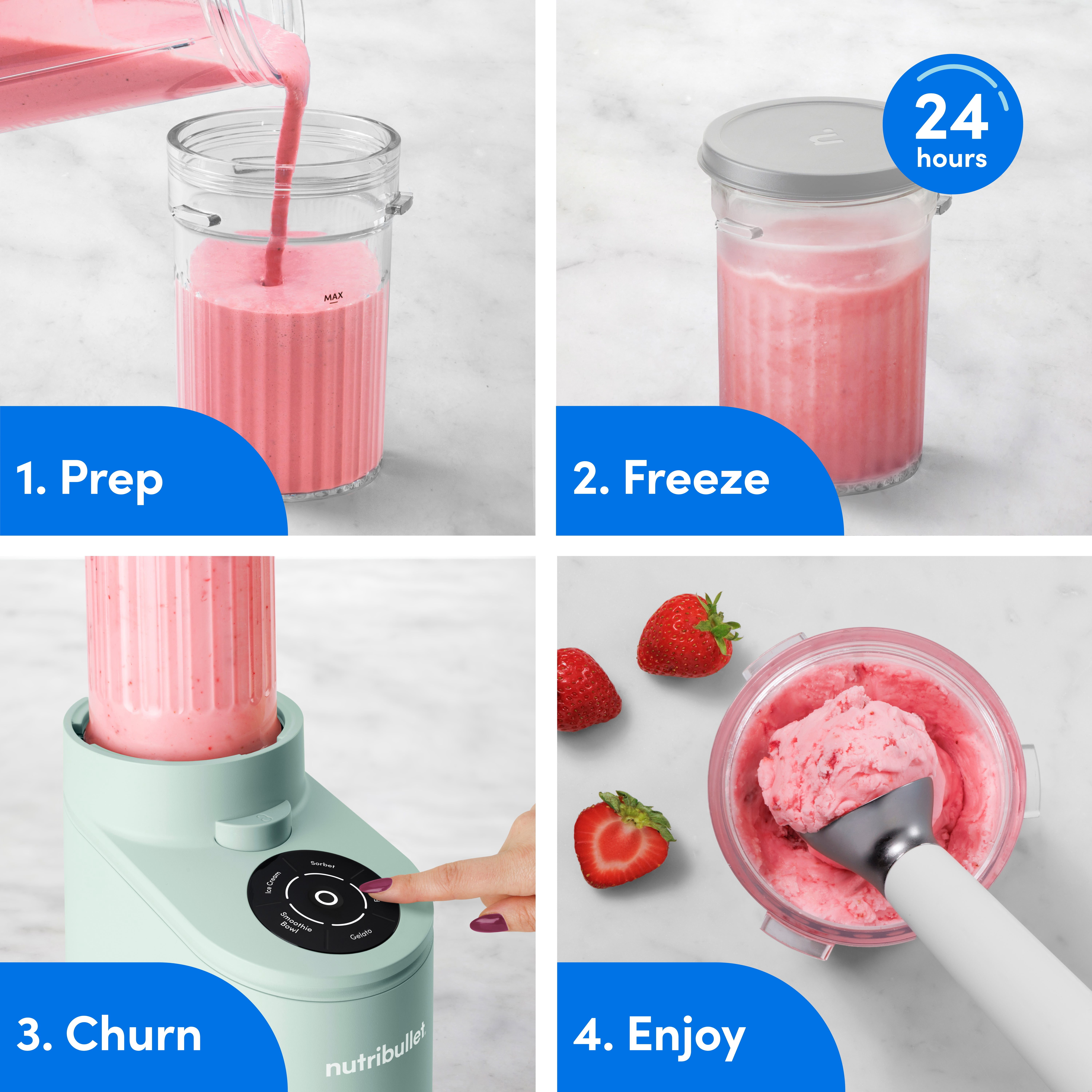 nutribullet Chill Ice Cream Maker Mint Chip Green