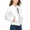 thumbnail image 3 of Levi’s Women’s Zip-Detail Bomber Jacket, White/XS, 3 of 5