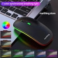 thumbnail image 5 of Mouse Inalambrico Recargable Raton Portatil Bluetooth Y Usb Negro RGB, 5 of 5