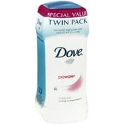 Dove Anti-Perspirant Deodorant Invisible Solid, Powder, Twin Pack 5.20 oz (Pack of 4)