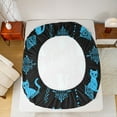 thumbnail image 5 of Feelyou Western Aztec Damask Twin Sheet Sets, Cartoon Boho Cat Bedding, 3 Pieces, 5 of 7