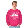 thumbnail image 4 of Happy Father's Day Dad Mustache Men's Crewneck Sweatshirt Brisco Brands S, 4 of 6