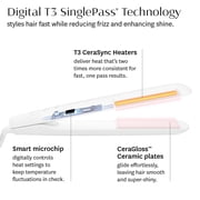 T3 SinglePass StyleMax Professional 1 Ceramic Flat Iron with Custom Heat Automation, 9 Heat Settings, Longer Ceramic Plates, for Straightening, Waving, Curling & Styling