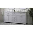 thumbnail image 2 of Elegant Decor Americana 72" Metal MDF Marble Double Bathroom Vanity in Gray, 2 of 8