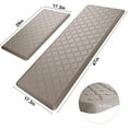 thumbnail image 3 of GALMAXS7 Kitchen Mat Anti Fatigue Cushioned Non Slips Kitchen Rugs and Mats Comfort Foam Floor Mat for Standing,17"x29"+17"x47",Khaki, 3 of 10