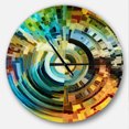 thumbnail image 1 of DesignArt Paths of Stained Glass Large Wall Clock, 1 of 2