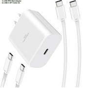 for Samsung Galaxy S9 ,45W USB-C Samsung Super Fast Charger Type C Charger Kit [ 1x 45W PPS Wall Charger + 2x USB C 6FT 5A Cables] - White