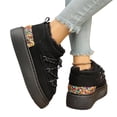 thumbnail image 3 of Bnwani Womens Boots,Winter Boots,Non-slip,Slip-on,Platform,Cozy,Black,43(US:9.5), 3 of 6