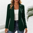 thumbnail image 4 of GUACER Womens Open Front Blazers Casual Business Solid Trendy Slim Long Sleeve Suit Coats, 4 of 5