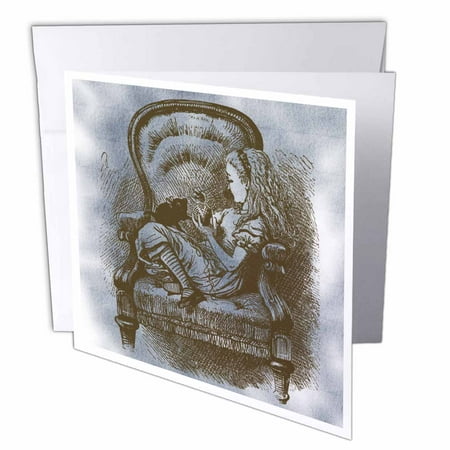 3drose Alice In Chair With Cat Alice In Wonderland Vintage