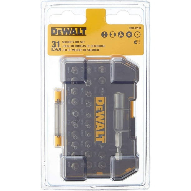 Juego de destornilladores de seguridad DEWALT, 31 piezas (DWAX200).