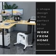 thumbnail image 5 of Hanover 73-In. L-Shaped Sit or Stand Electric Height Adjustable Desk with Triple Motor System, Natural and Black, HSD0452-NAT1, 5 of 6