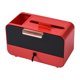 thumbnail image 2 of Caja organizadora de pañuelos con cajón, soporte multifunción para caja de pañuelos, soporte para teléfono, caja dispensadora de pañuelos para Gloria sostenedor del tejido, 2 of 9