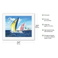 thumbnail image 2 of Final Dash - Sail Boats Racing - From an Original Color Painting by Scott Westmoreland - Fine Art Rolled Canvas Print 16in x 20in, 2 of 4
