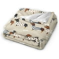 thumbnail image 2 of Dachshunds Dog Flannel Fleece Bed Blanket Throw Blanket Lightweight Cozy Plush Blanket for Bedroom Living Rooms Sofa Couch 60"x50", 2 of 5