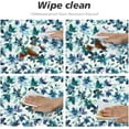 thumbnail image 3 of Dark Blue and Green Watercolor Floral Round Tablecloth Farmhouse Table Cover with Elastic Edge Washable Fitted Table Cloth for Kitchen Patry Outdoor Decor Fits 40"-44", Small, 3 of 6