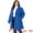 Royal Blue, variant on DARING DIVA Women's Plus Size Elegant Notched Lapel Trench Coat 3X Red