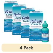 (4 pack) Refresh Contacts, Eye Drops, Contact Lens Comfort,Blue 0.4 Fl Oz Sterile