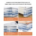 thumbnail image 6 of Blue Gray White Bed Skirt Queen Size, Modern Abstract Mottled Aesthetic Wrap Around Bed Skirting with Adjustable Elastic Strap, Dust Ruffle Pleated Bedskirts 16 Inch Drop for Bedroom Queen Beds, 6 of 9
