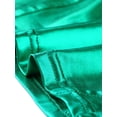 thumbnail image 3 of Disfraz de Halloween Top corto metálico brillante sin mangas para mujer Verde XS, 3 of 4