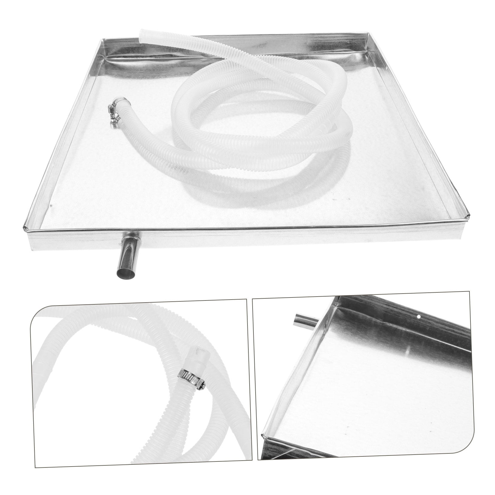 ETHZZLE Stainless Steel Drain Pan for Air Conditioner, Leak Proof Design, and Easy to Install, 1 Set