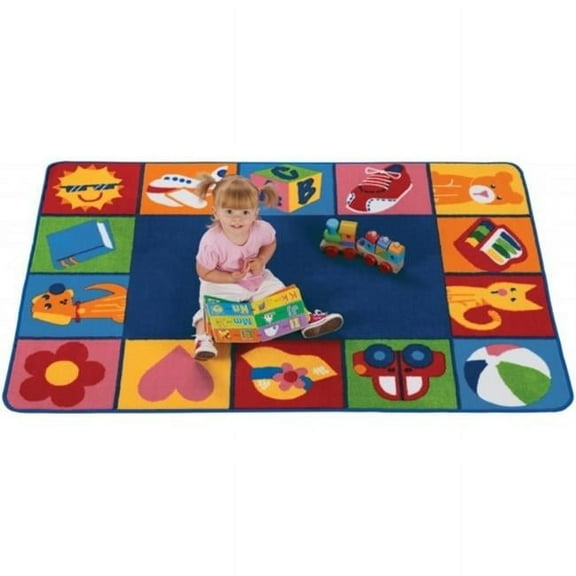 Carpets For Kids  Toddler Blocks 6 ft. x 9 ft. Rectangle Carpet