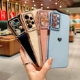 thumbnail image 6 of Compatible with Samsung Galaxy A23 5g 6.6” Phone Case Luxury Electroplate Cute Side Love Heart Pattren Cover with Camera Protection Silicone Shockproof Bumper for Galaxy A23 4g (Blue), 6 of 6