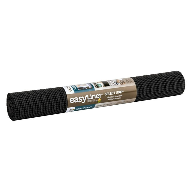 Select Grip EasyLiner Brand Shelf Liner, Black, 20 in. x 6 ft.