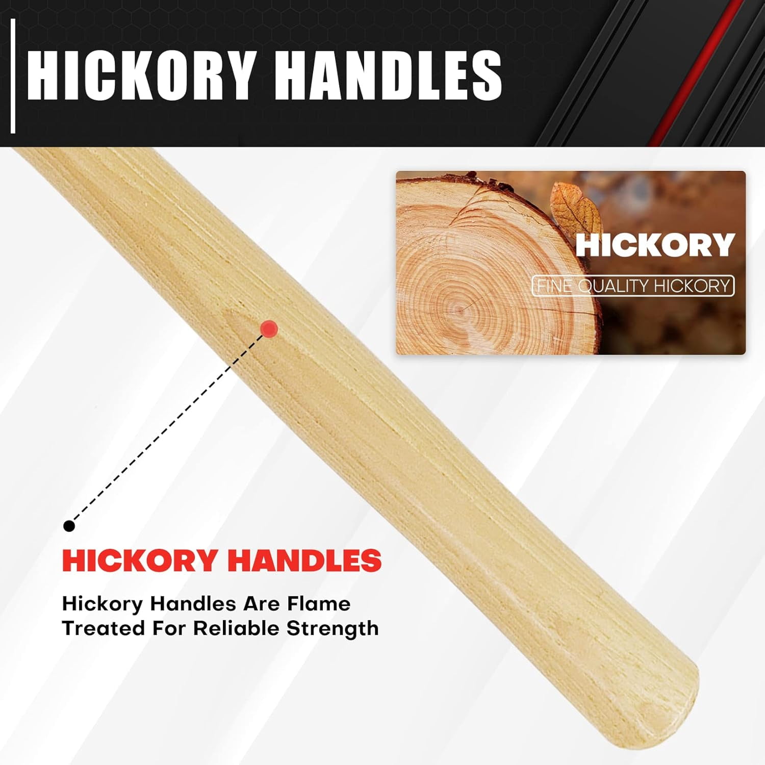 YIYITOOLS 2lb Solid Brass Non-Sparking Mallet Hammer, Hickory Wood Handle