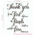 thumbnail image 5 of Thank You for Food, Friends, Love Vinyl Wall Decals Home Décor Quote Kitchen Sayings, 23x17-Inch, Chocolate, 5 of 5