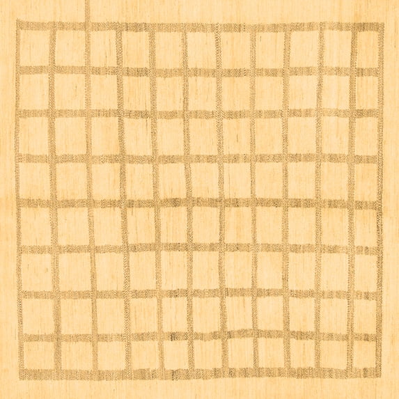 Ahgly Company Indoor Square Solid Brown Modern Area Rugs, 7' Square