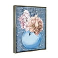 thumbnail image 3 of Stupell Industries Peonies on Typography Pattern Botanical & Floral Painting Gray Floater Framed Art Print Wall Art, 25 x 31, 3 of 9