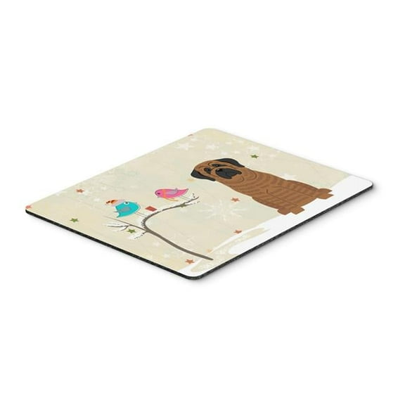 Carolines Treasures  Christmas Presents Between Friends Mastiff Brindle Mouse Pad